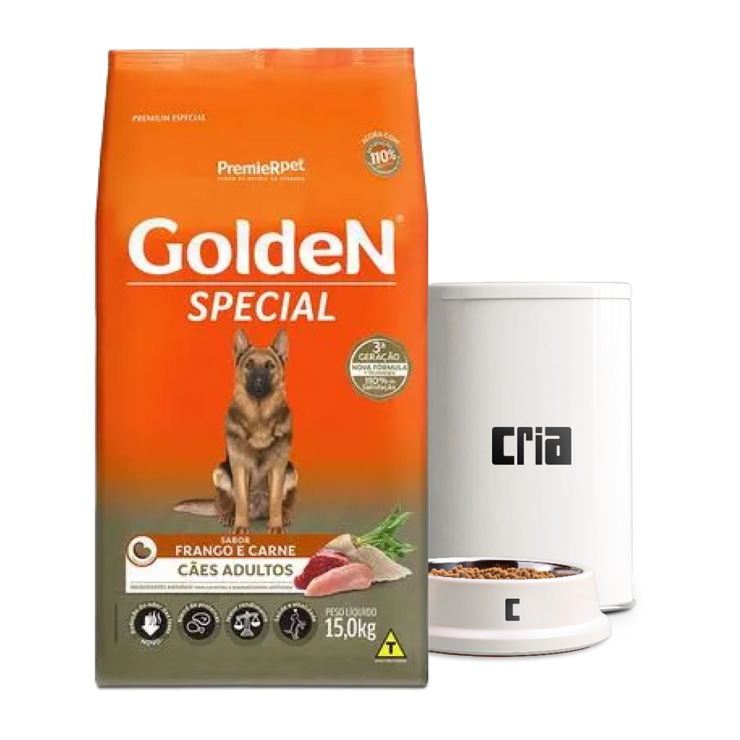 Golden Special Cães Adultos Sabor Frango e Carne