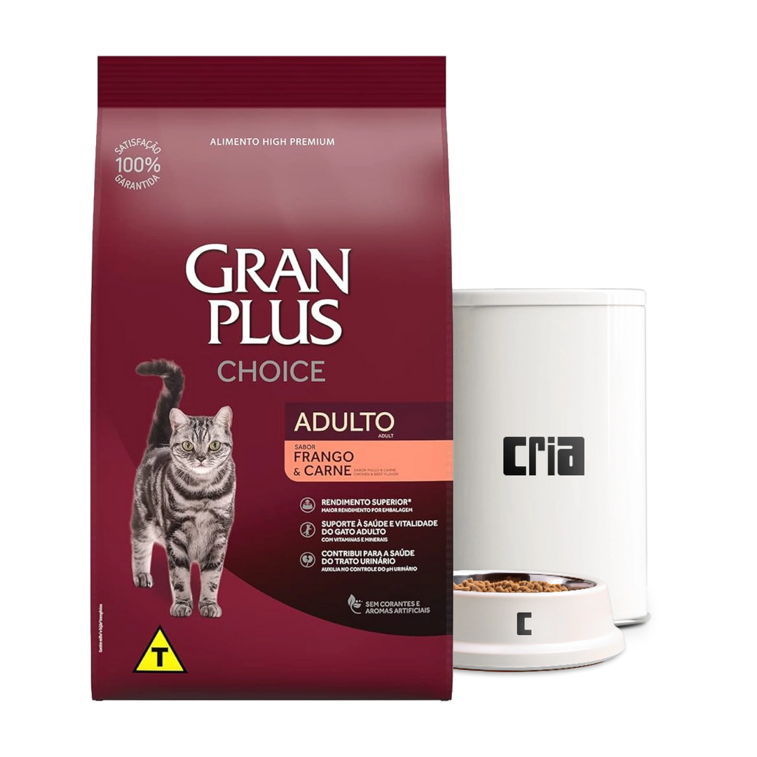 Gran Plus Choice Gatos Adultos Sabor Frango e Carne