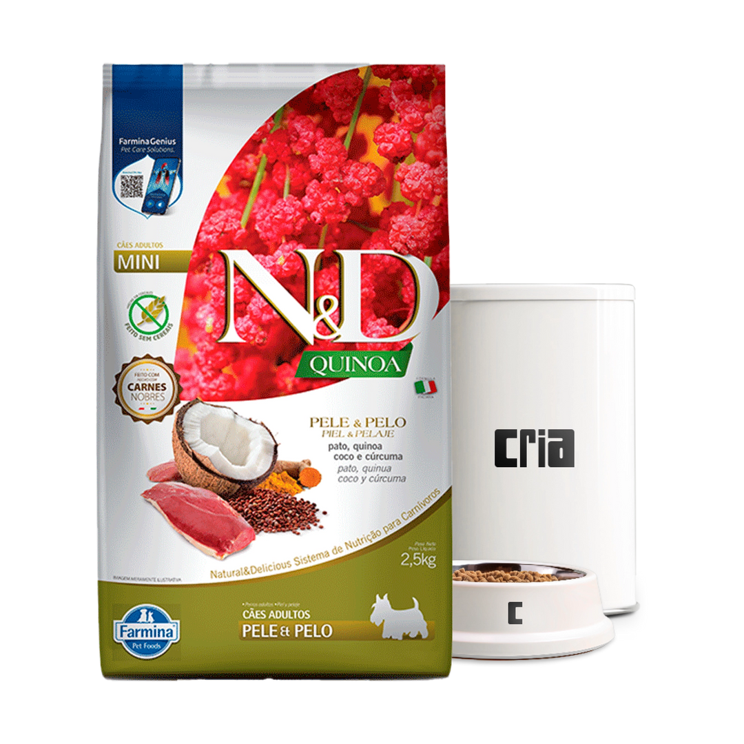 N&D Quinoa Skin & Coat Cães Adultos Sabor Pato