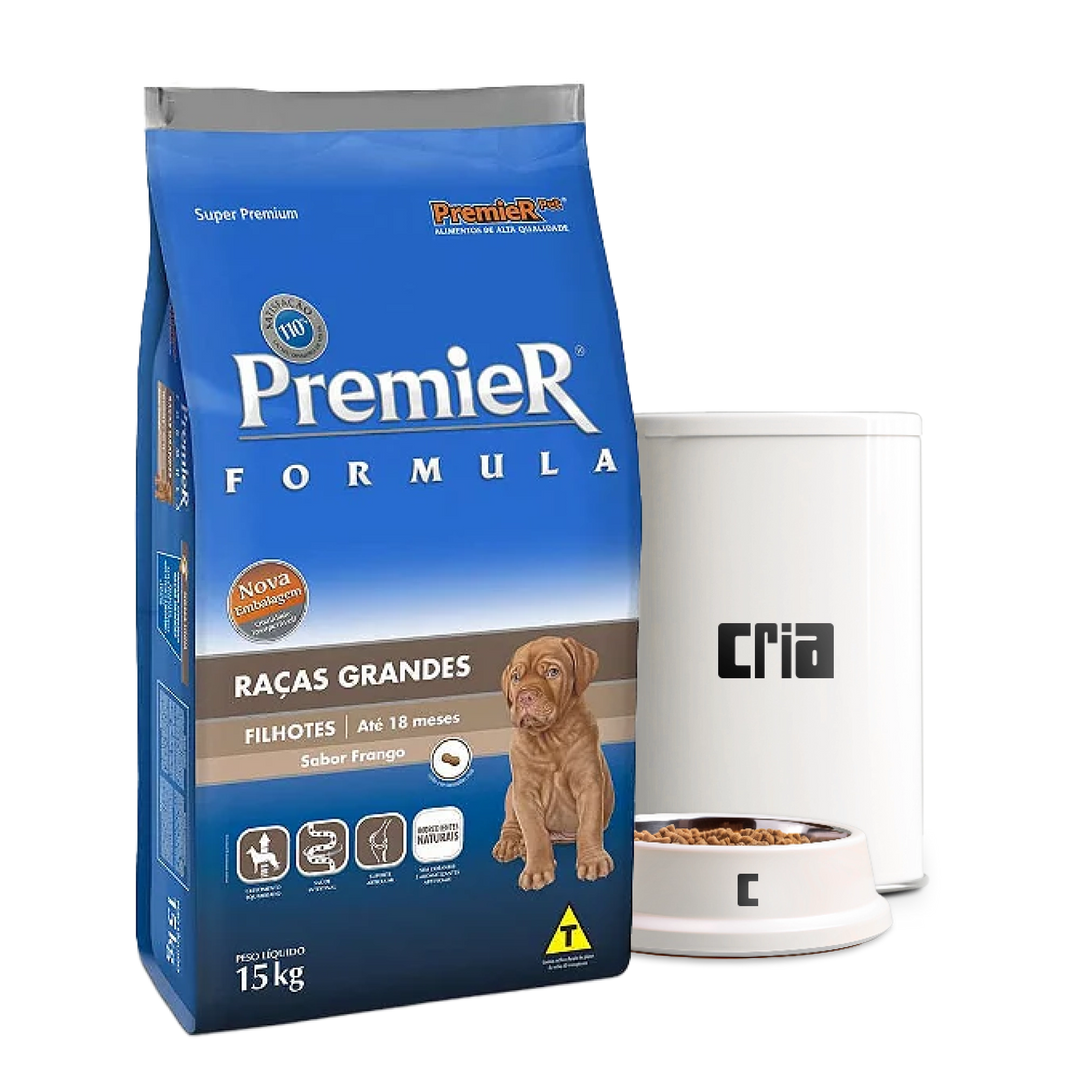 PremieR Fórmula Cães Filhotes Porte Grande ou Gigante Sabor Frango- Ração a Granel (venda por 100g)