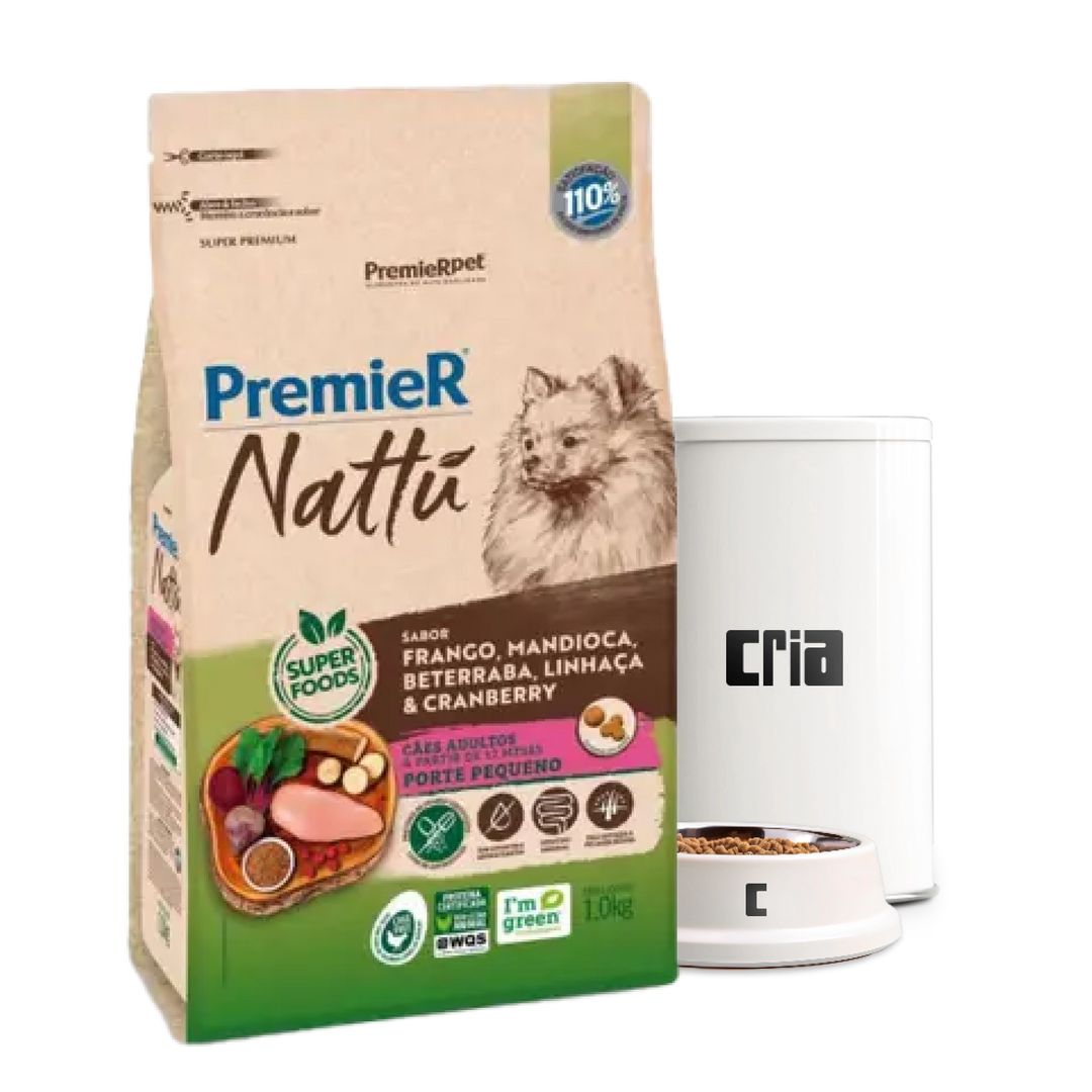 PremieR Nattu Cães Sênior Sabor Frango, Mandioca e Beterraba