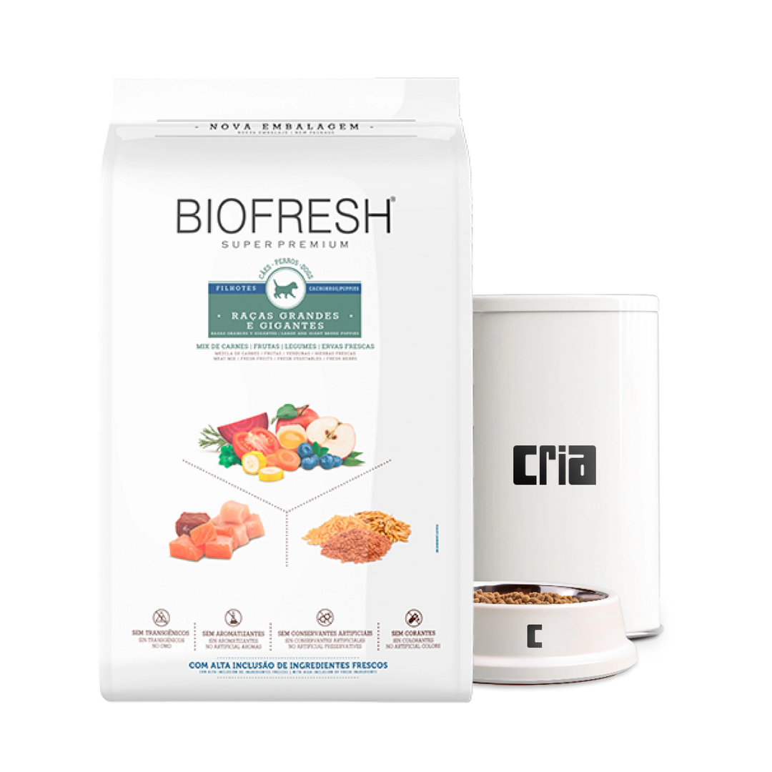 Biofresh Cães Filhotes Porte Grande ou Gigante Sabor Mix de Carnes