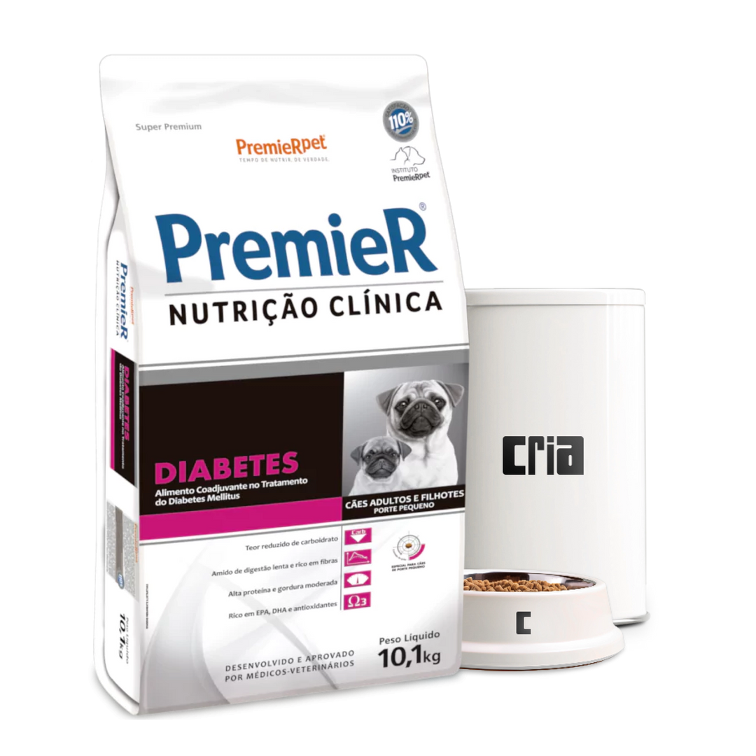 PremieR Nutrição Clínica Diabetes Cães Porte Pequeno- Ração a Granel (venda por 100g)