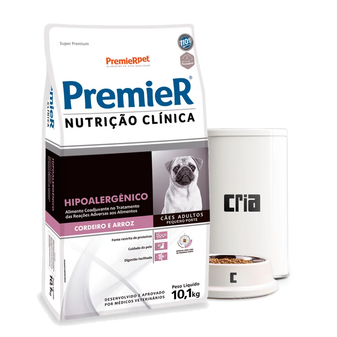 PremieR Nutrição Clínica Hipoalergênico Cães Porte Pequeno Sabor Cordeiro e Arroz