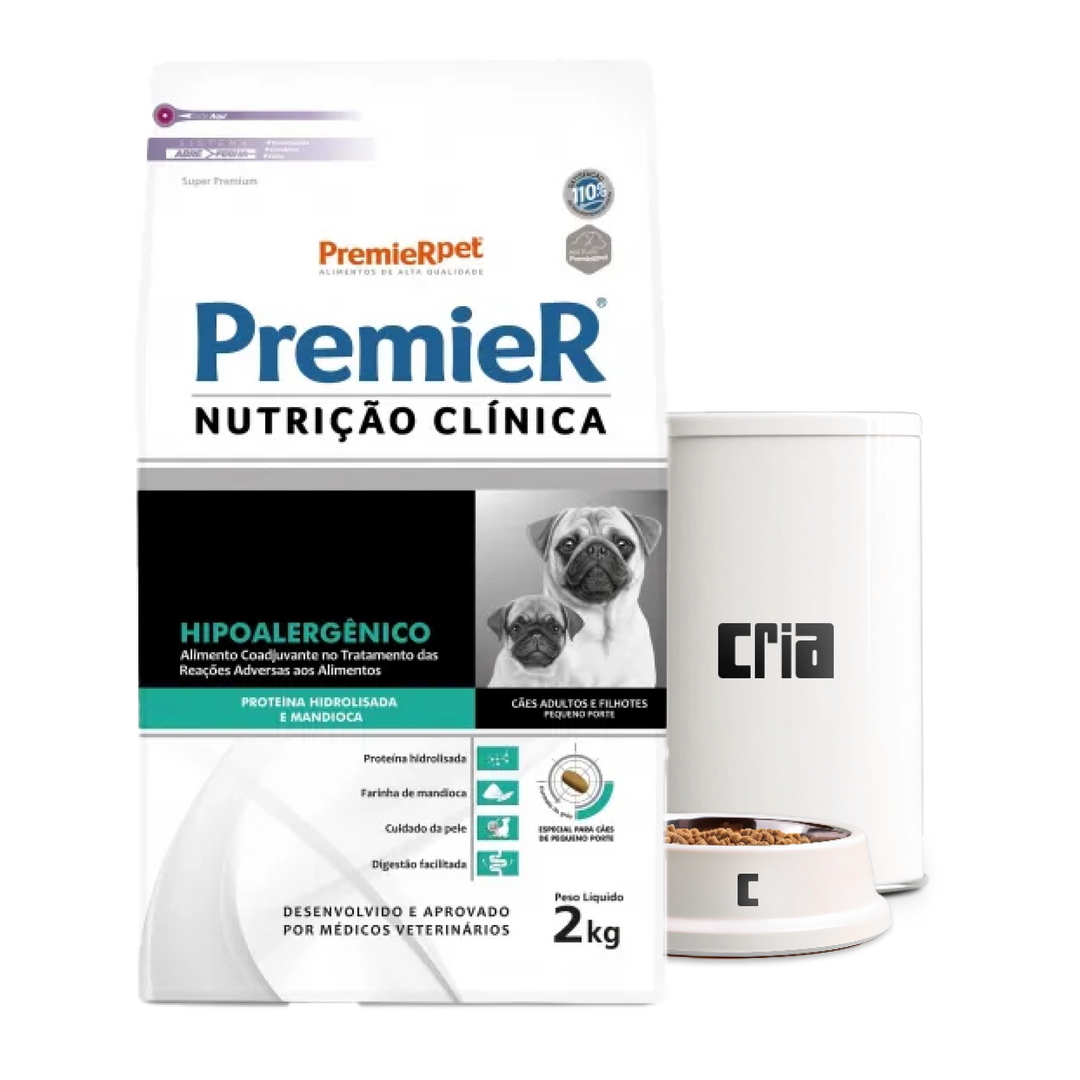 PremieR Nutrição Clínica Hipoalergênico Proteína Hidrolisada Cães Porte Pequeno