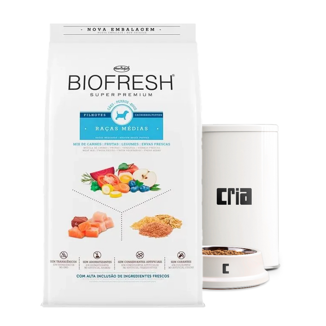 Biofresh Cães Filhotes Porte Médio Sabor Mix de Carnes- Ração a Granel (venda por 100g)