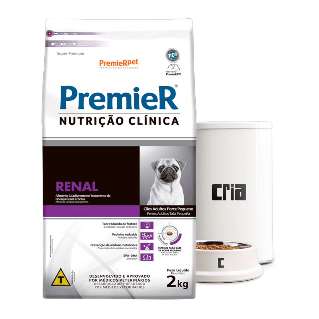 PremieR Nutrição Clínica Renal Cães Porte Pequeno