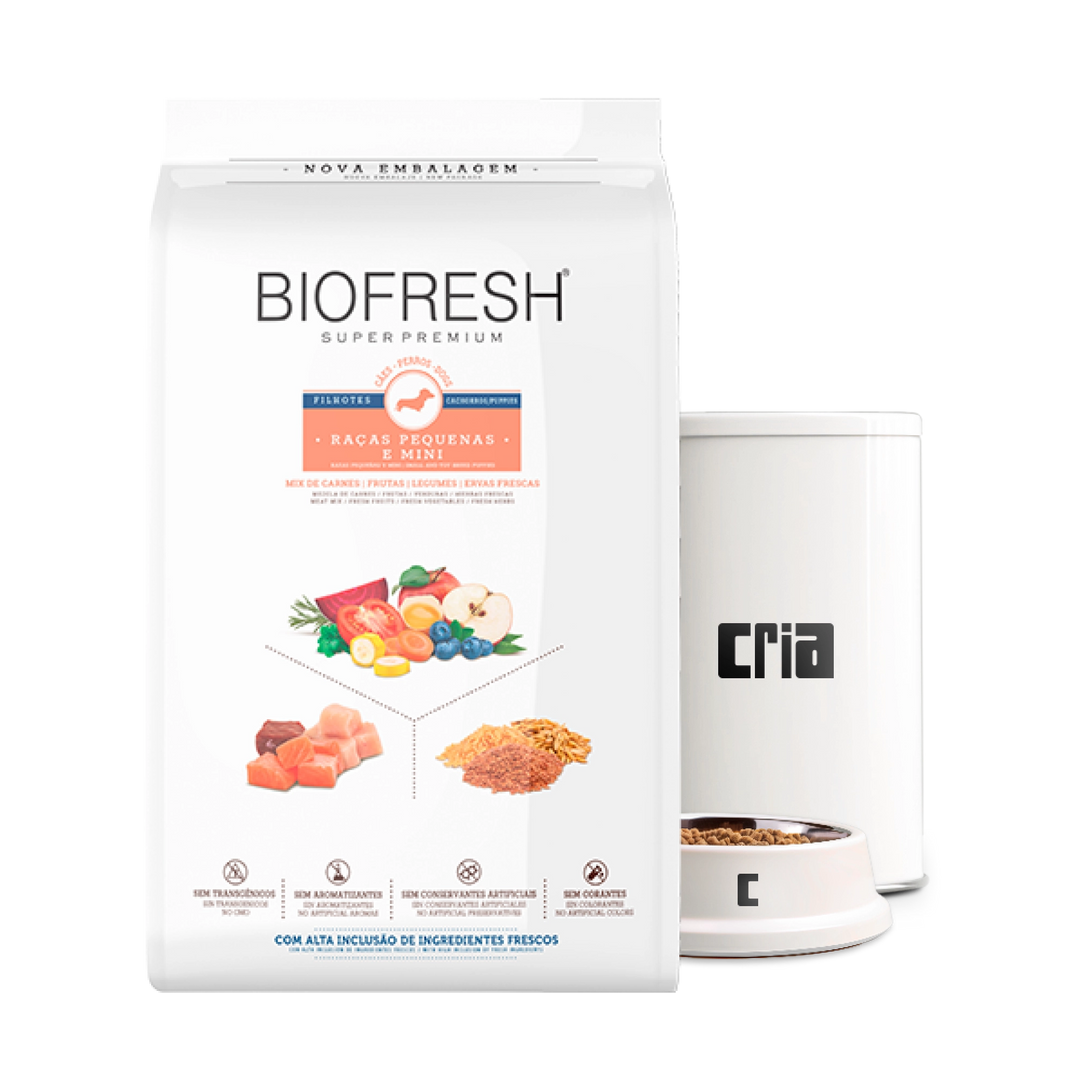 Biofresh Cães Filhotes Porte Pequeno ou Mini Sabor Mix de Carnes