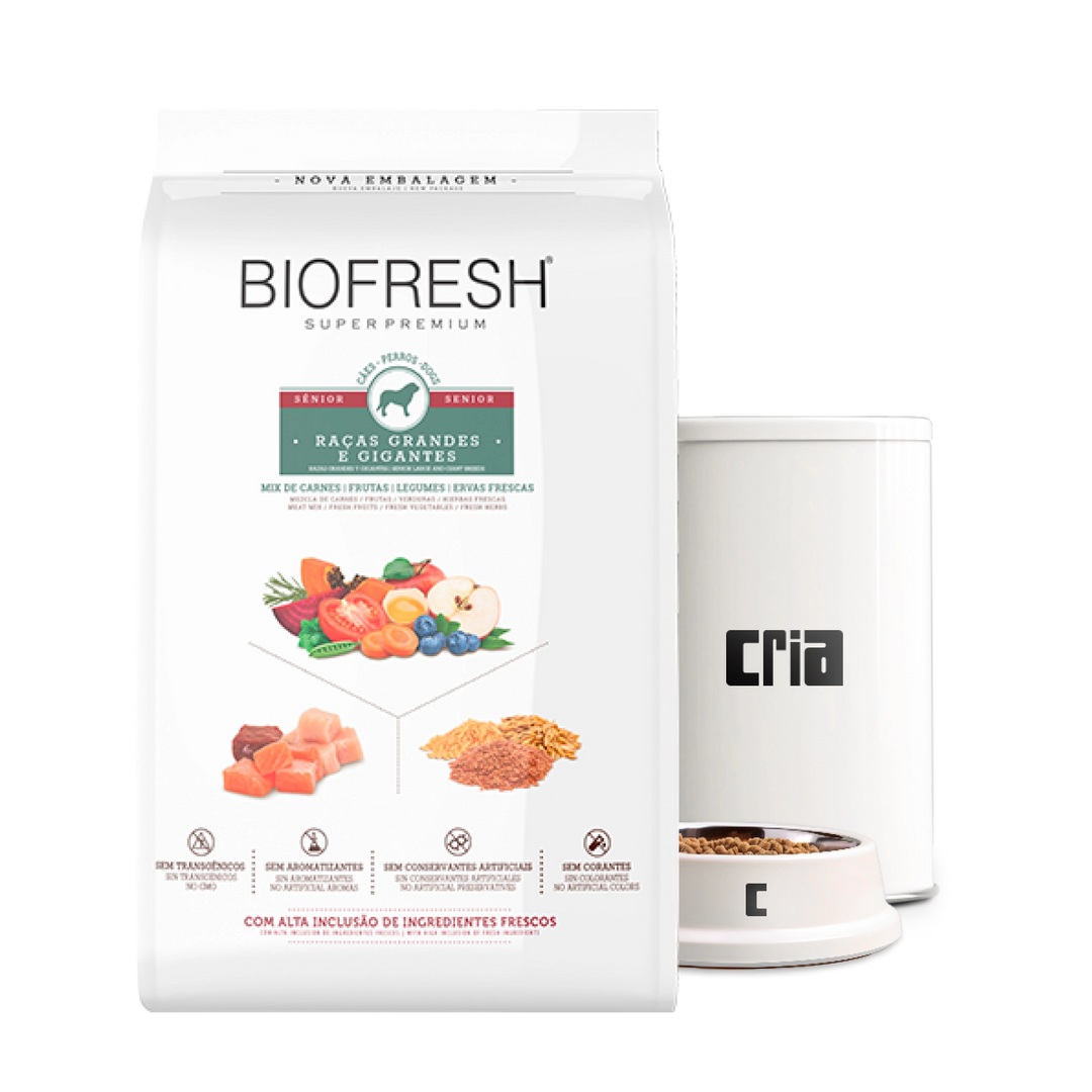 Biofresh Cães Senior Porte Grande ou Gigante Sabor Mix de Carnes- Ração a Granel (venda por 100g)