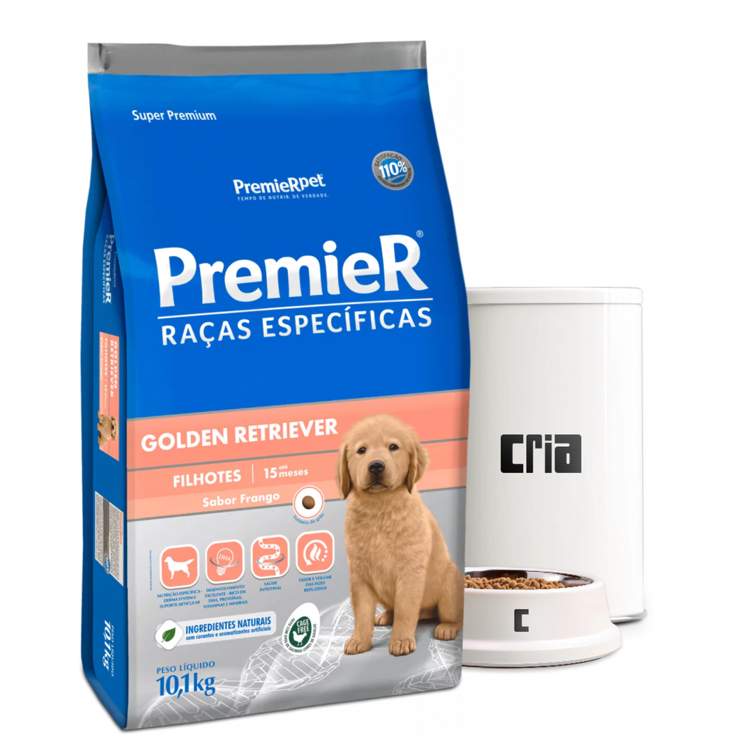 PremieR Raças Específicas Golden Retriever Cães Filhotes Sabor Frango