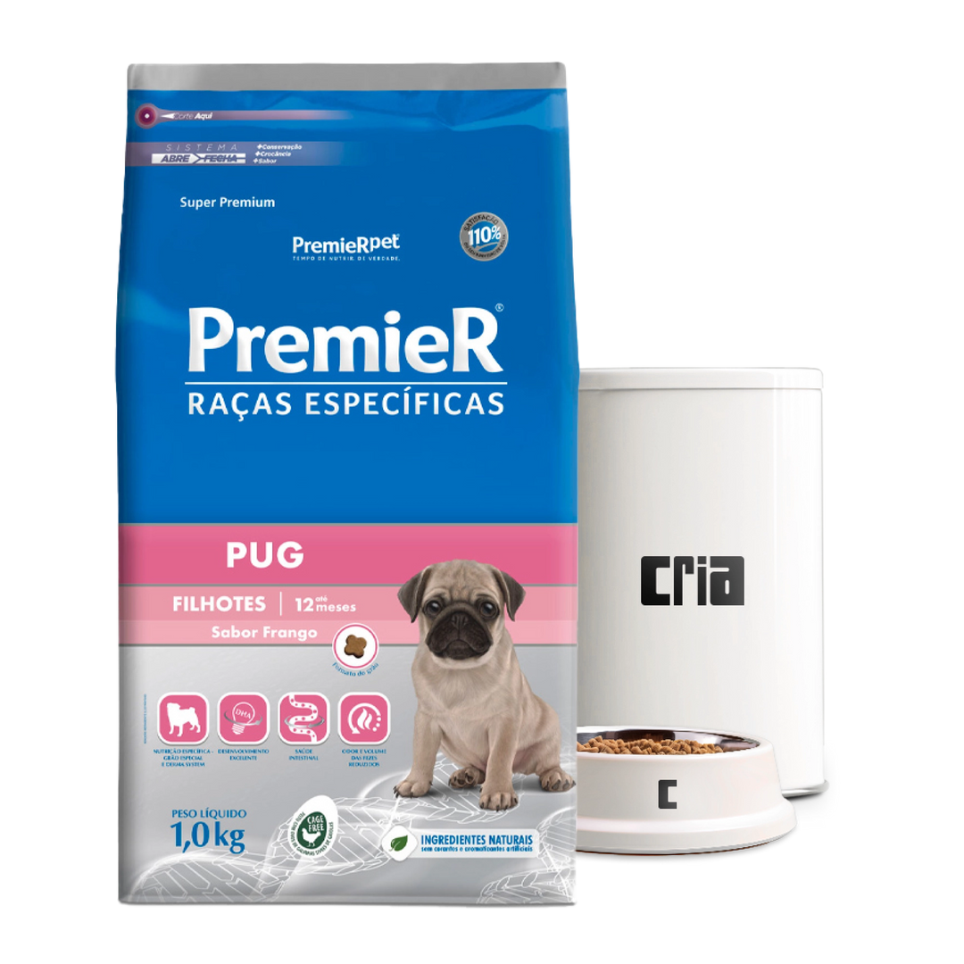 PremieR Raças Específicas Pug Cães Filhotes Sabor Frango