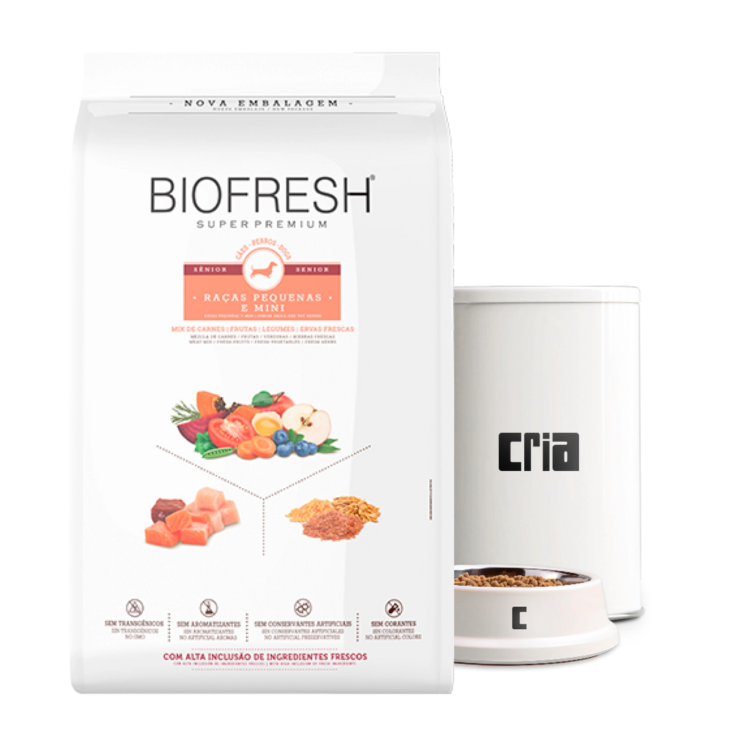 Biofresh Cães Senior Porte Mini ou Pequeno Sabor Mix de Carnes- Ração a Granel (venda por 100g)