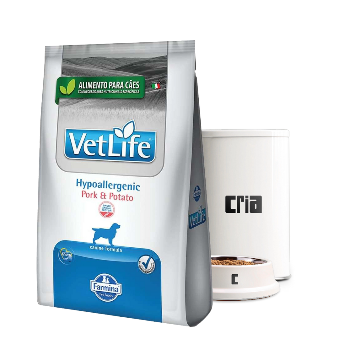 Vet Life Hypoallergenic Cães Sabor Porco e Batata