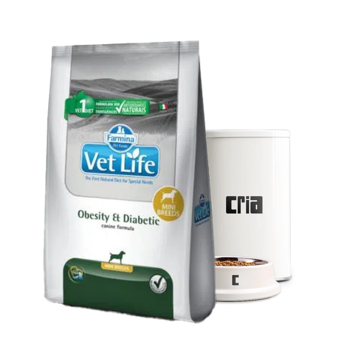 Vet Life Obesity & Diabetic Cães Porte Mini ou Pequeno