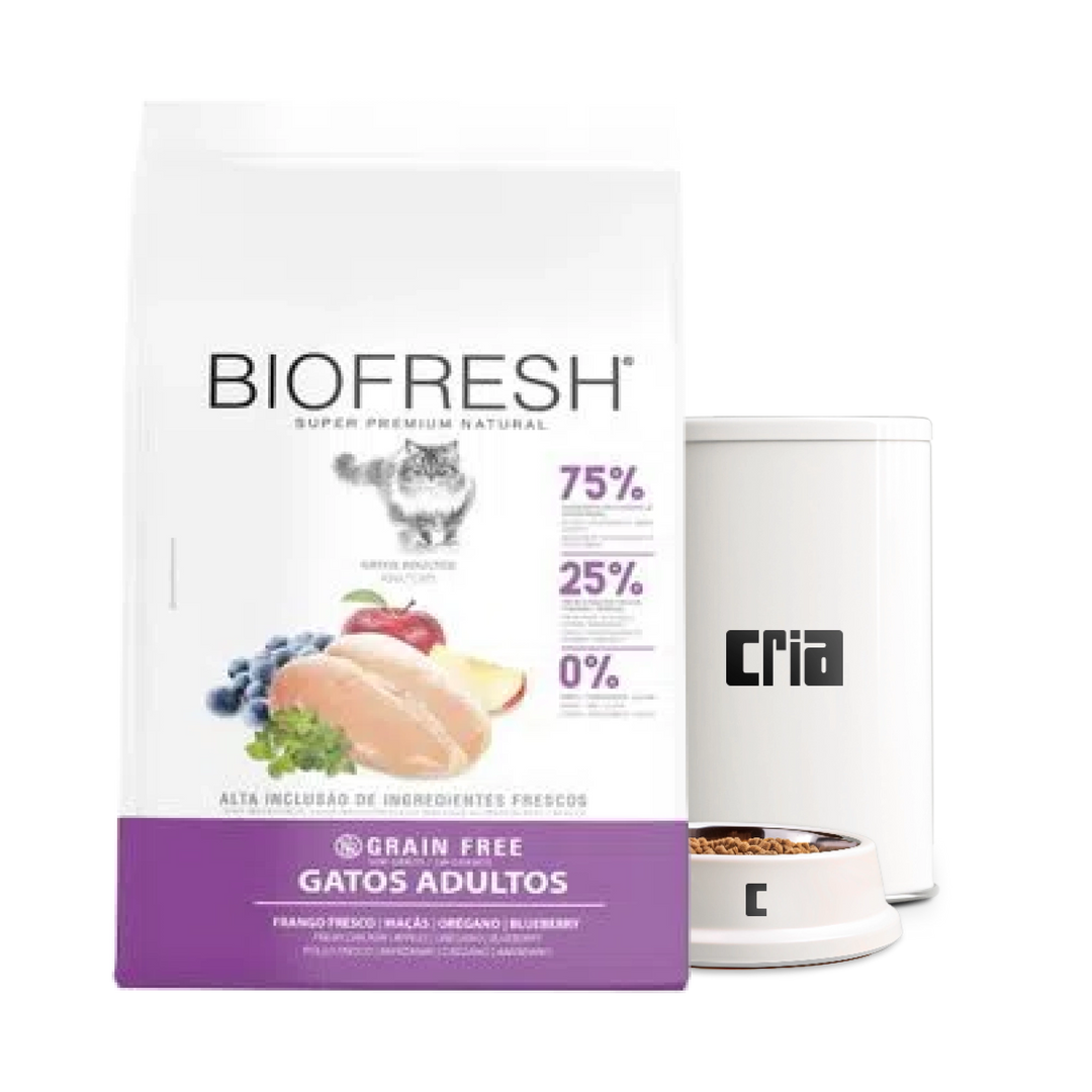 Biofresh Gatos Adultos Grain Free Sabor Frango e Maçã- Ração a Granel (venda por 100g)