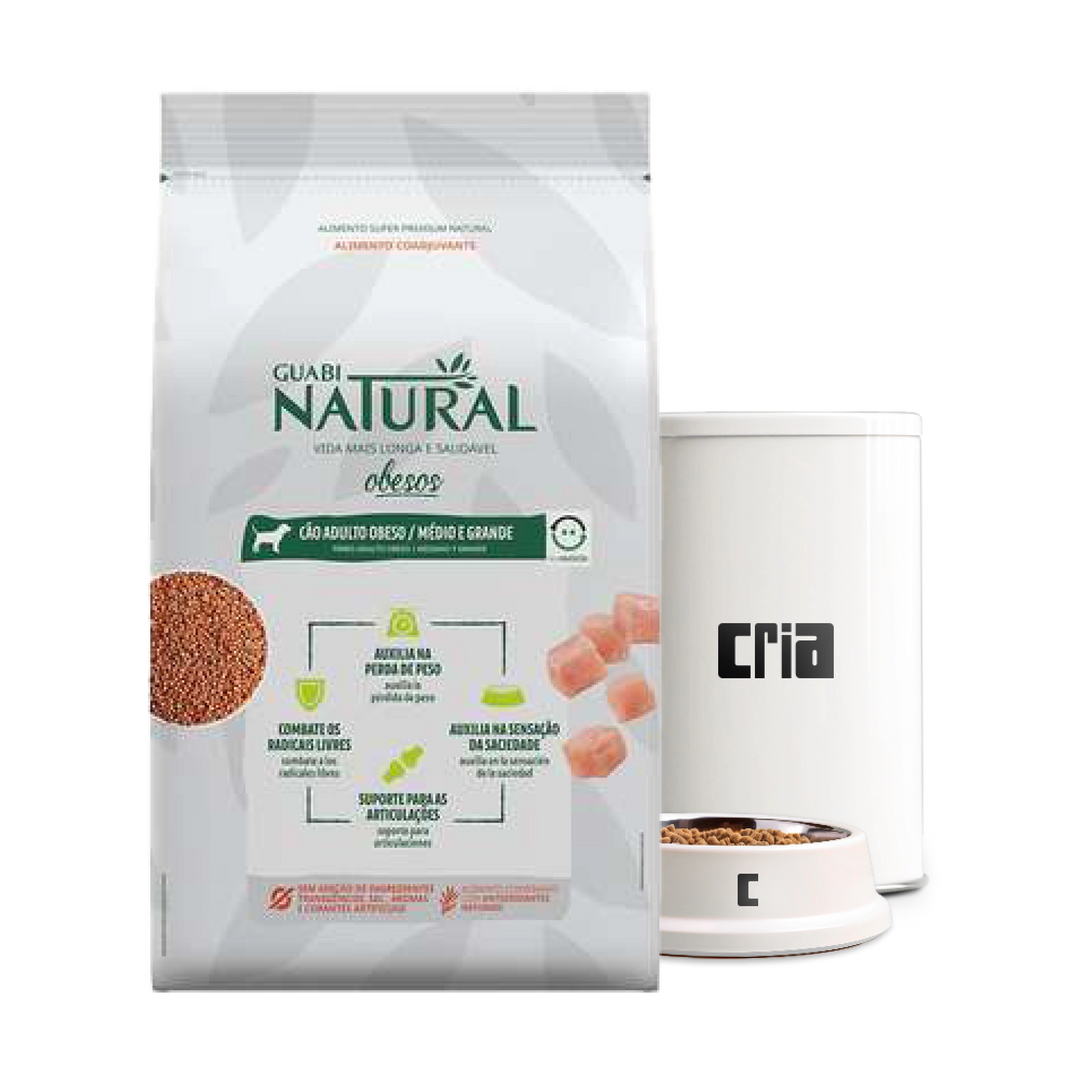 Guabi Natural Cães Obesos Porte Médio e Grande Sabor Frango