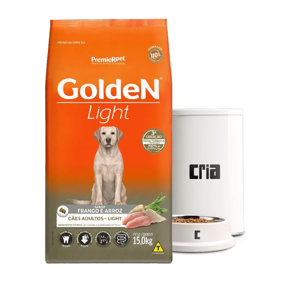 Golden Fórmula Light Cães Adultos Porte Médio ou Grande Sabor Frango e Arroz