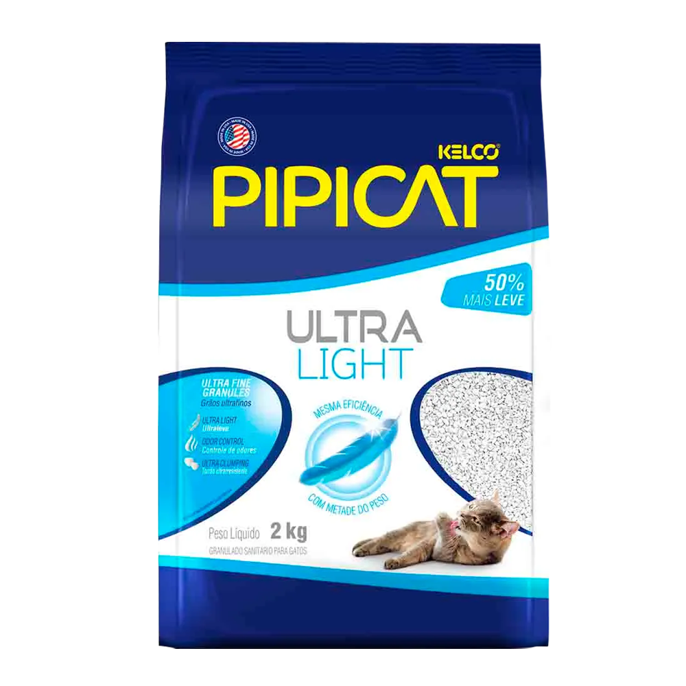 Areia Pipicat Ultra Light para gatos 2 kg