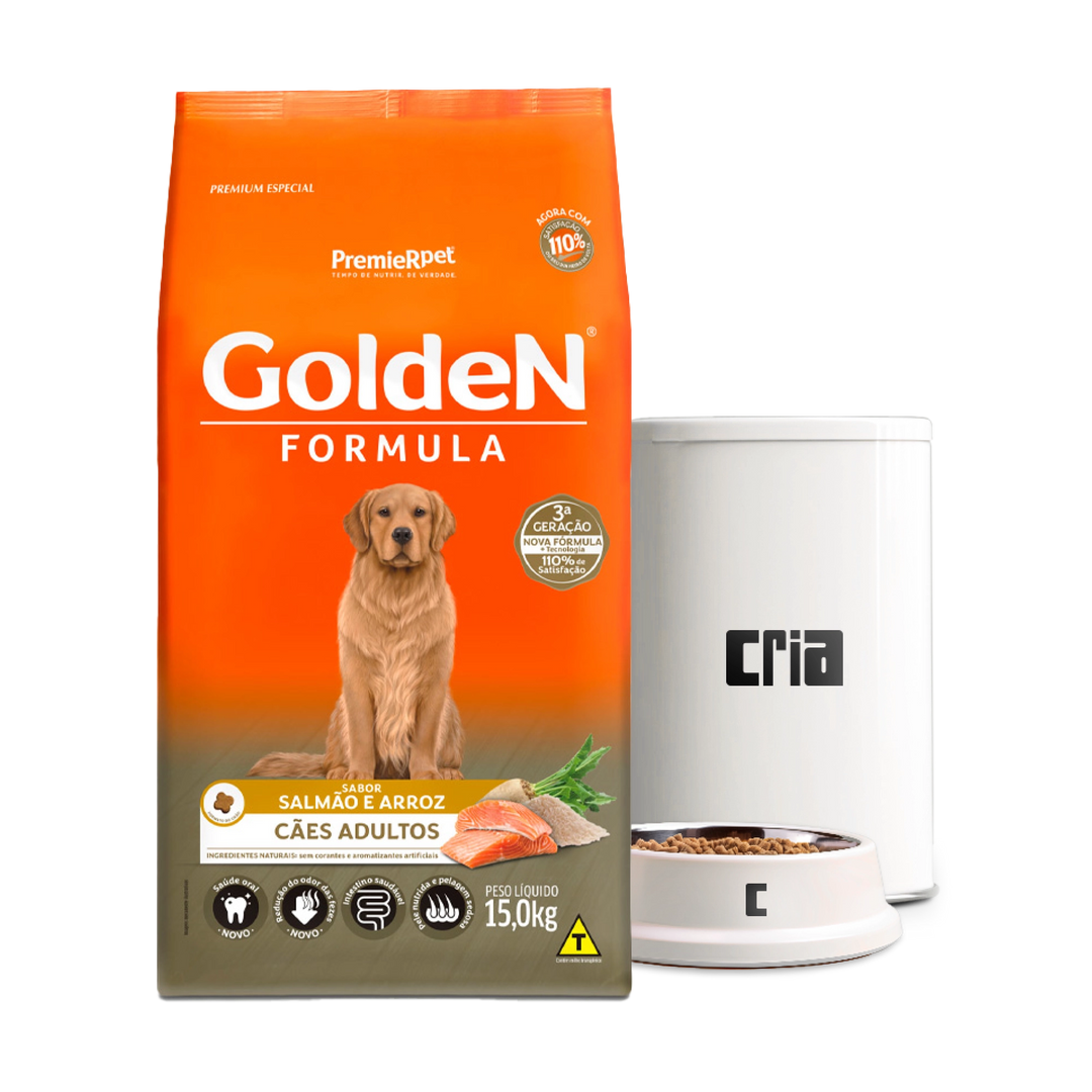 Golden Fórmula Cães Adultos Sabor Salmão e Arroz