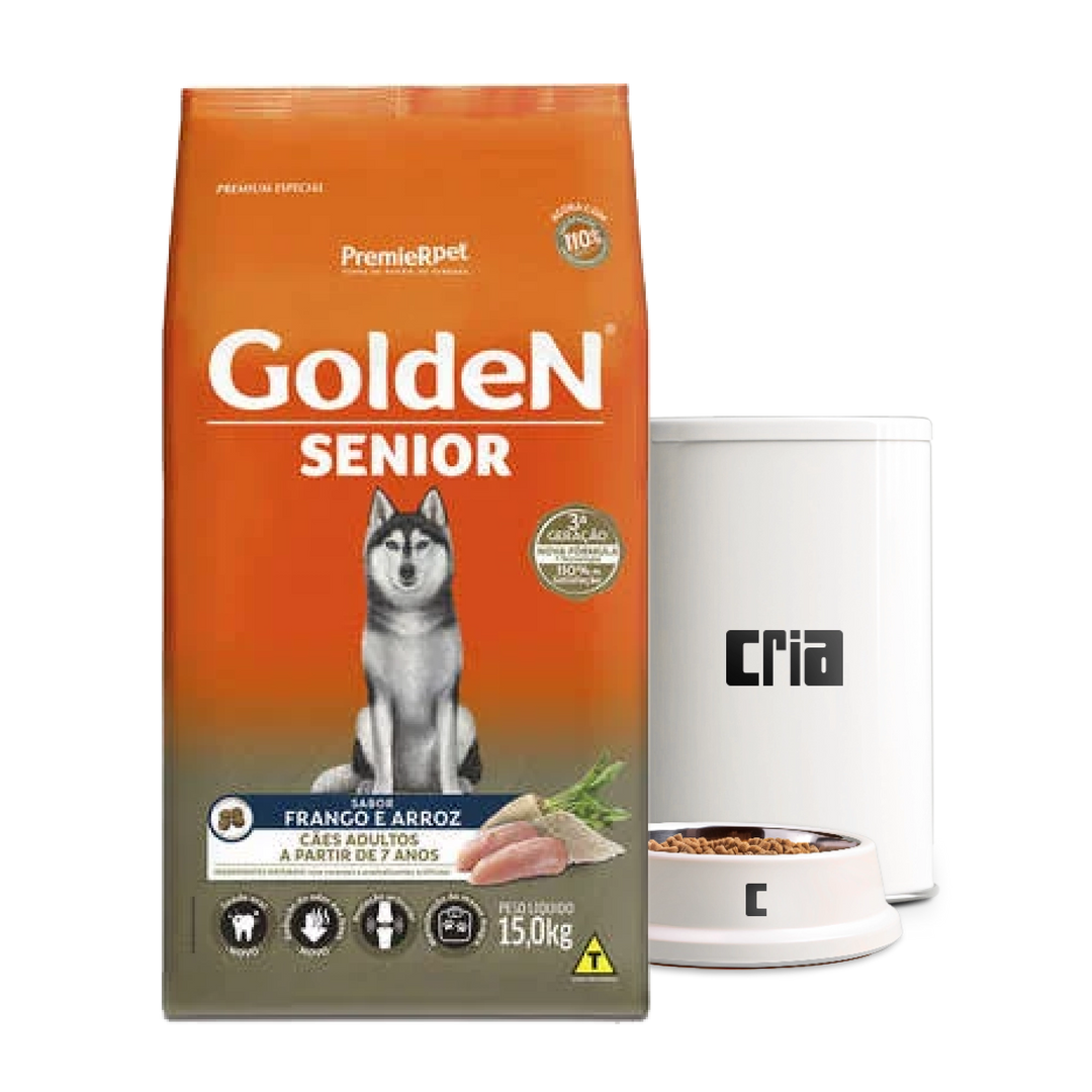 Golden Fórmula Cães Sênior Porte Médio e Grande Sabor Frango e Arroz