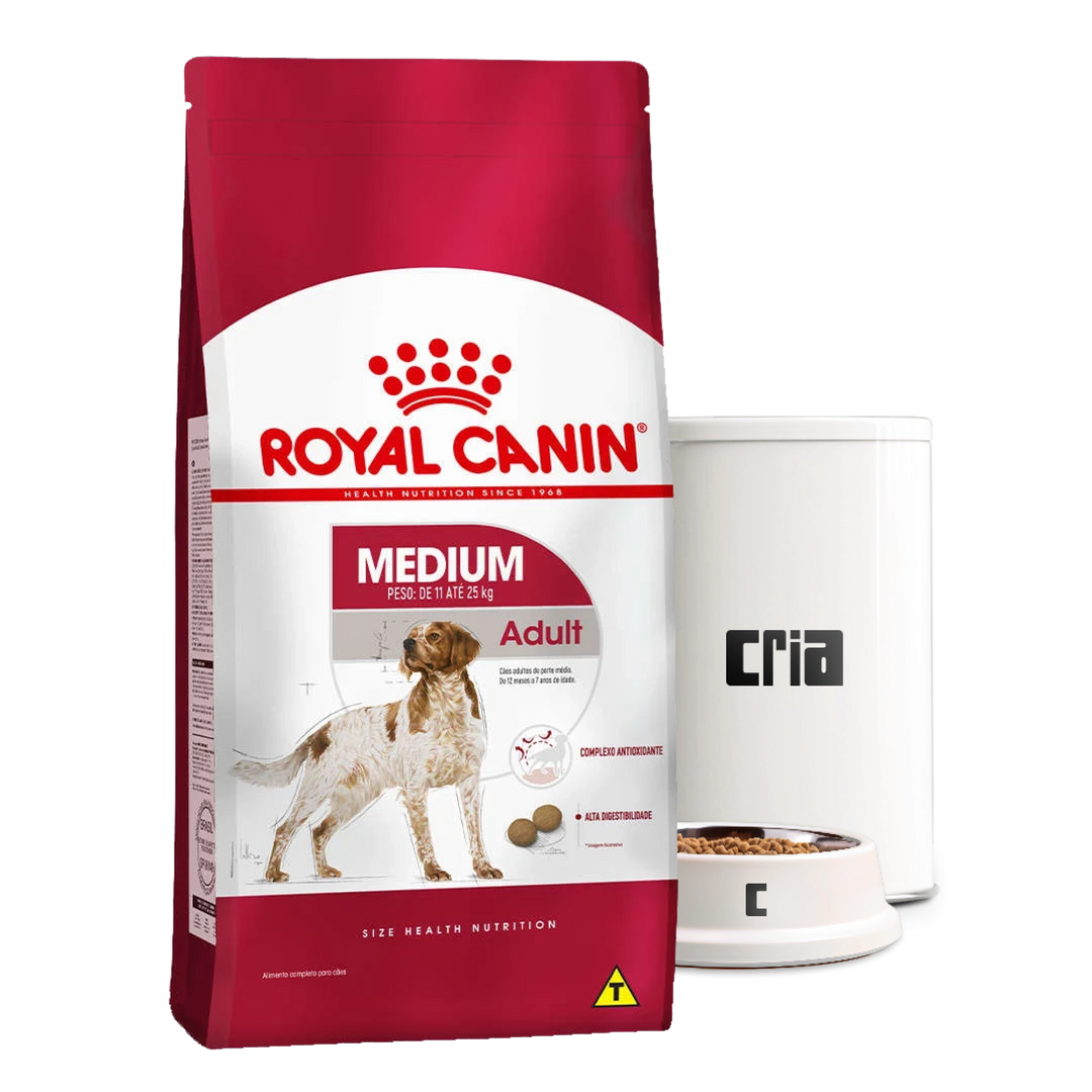 Royal Canin Medium Adult Para Cães De Raças Médias A Partir De 12 Meses De Idade