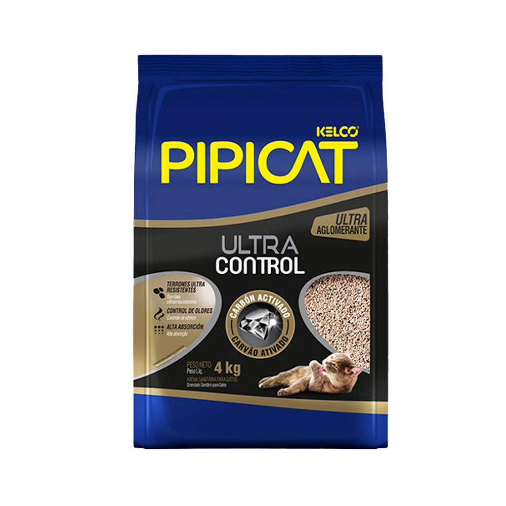 Granulado Sanitário para Gatos Pipicat Ultra Control para gatos 4 kg