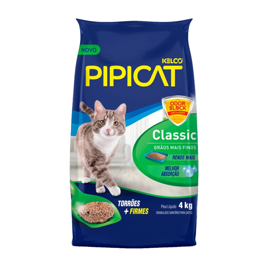 Areia Pipicat Classic Odor Block para gatos 4 kg