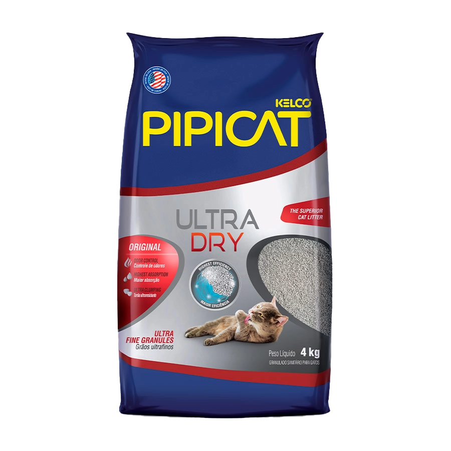 Areia Pipicat Ultra Dry para gatos 4 kg